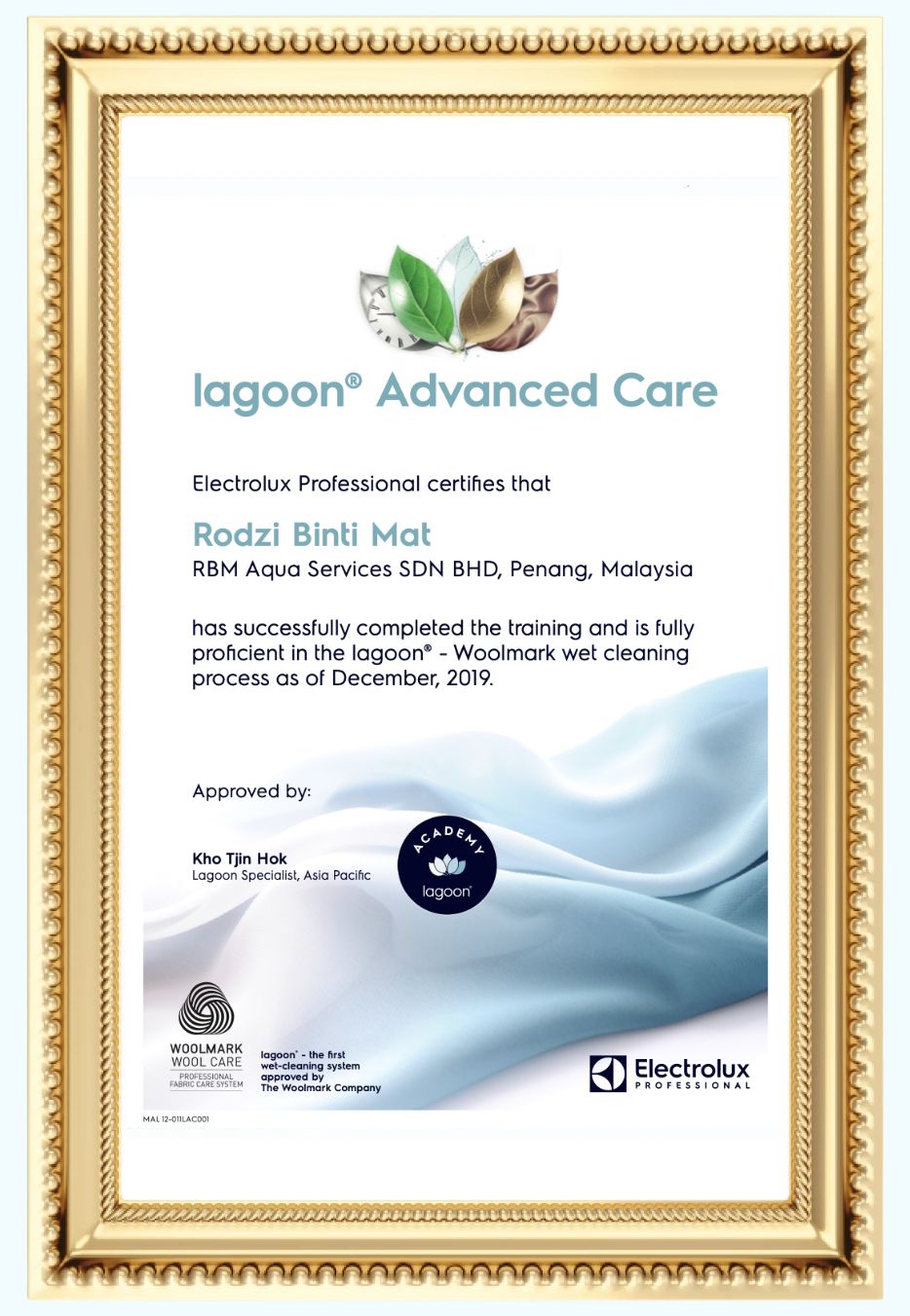 Lagoon Advanced Care Certificate